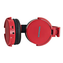 Load image into Gallery viewer, Magnavox MBH542-RD Bluetooth Wireless Foldable Stereo Headphones in Red

