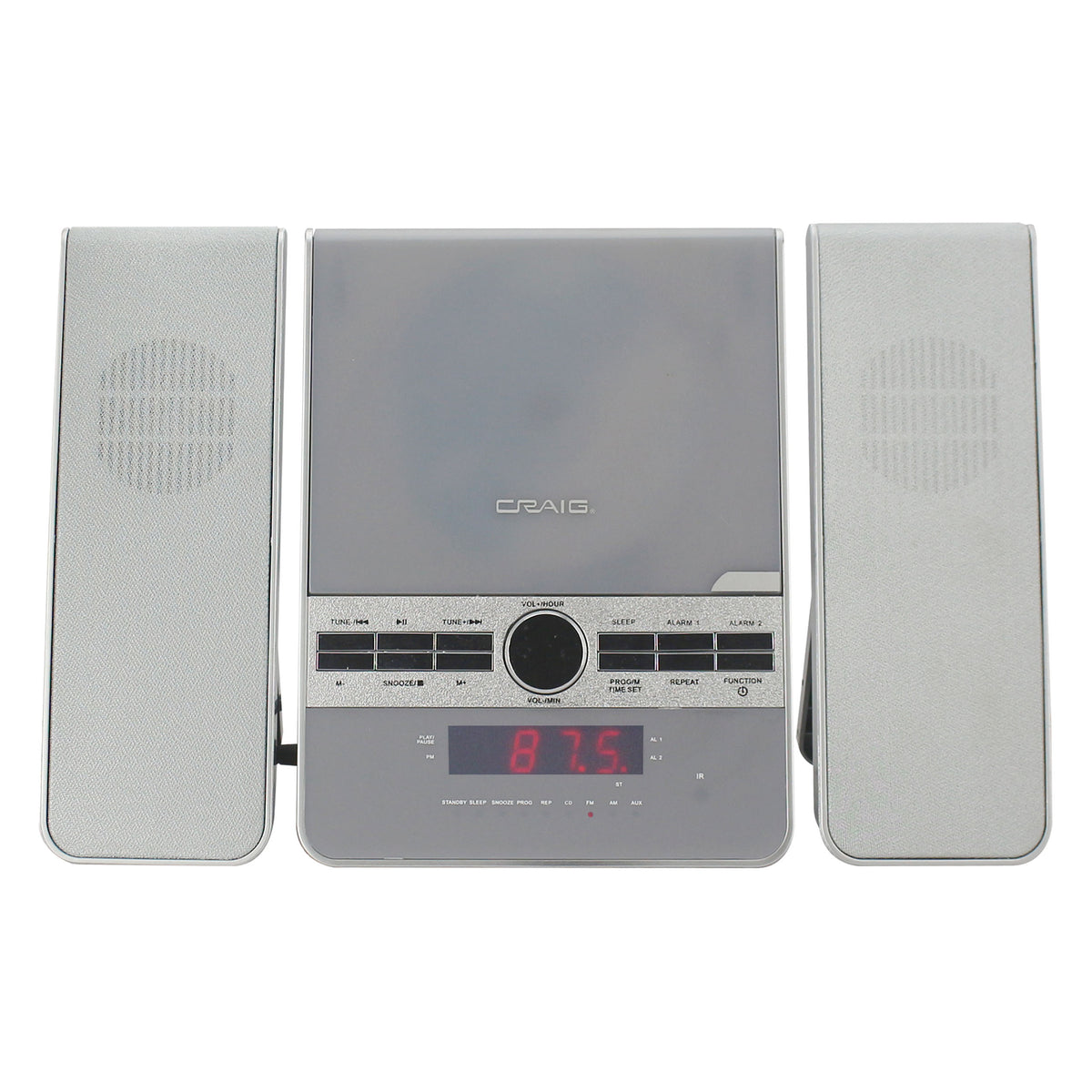 Craig CM427BT-SL 3-Piece Vertical CD Stereo Shelf System with