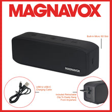 Load image into Gallery viewer, Magnavox MMA3929 Waterproof Portable Bluetooth Speaker with 360° Sound in Black
