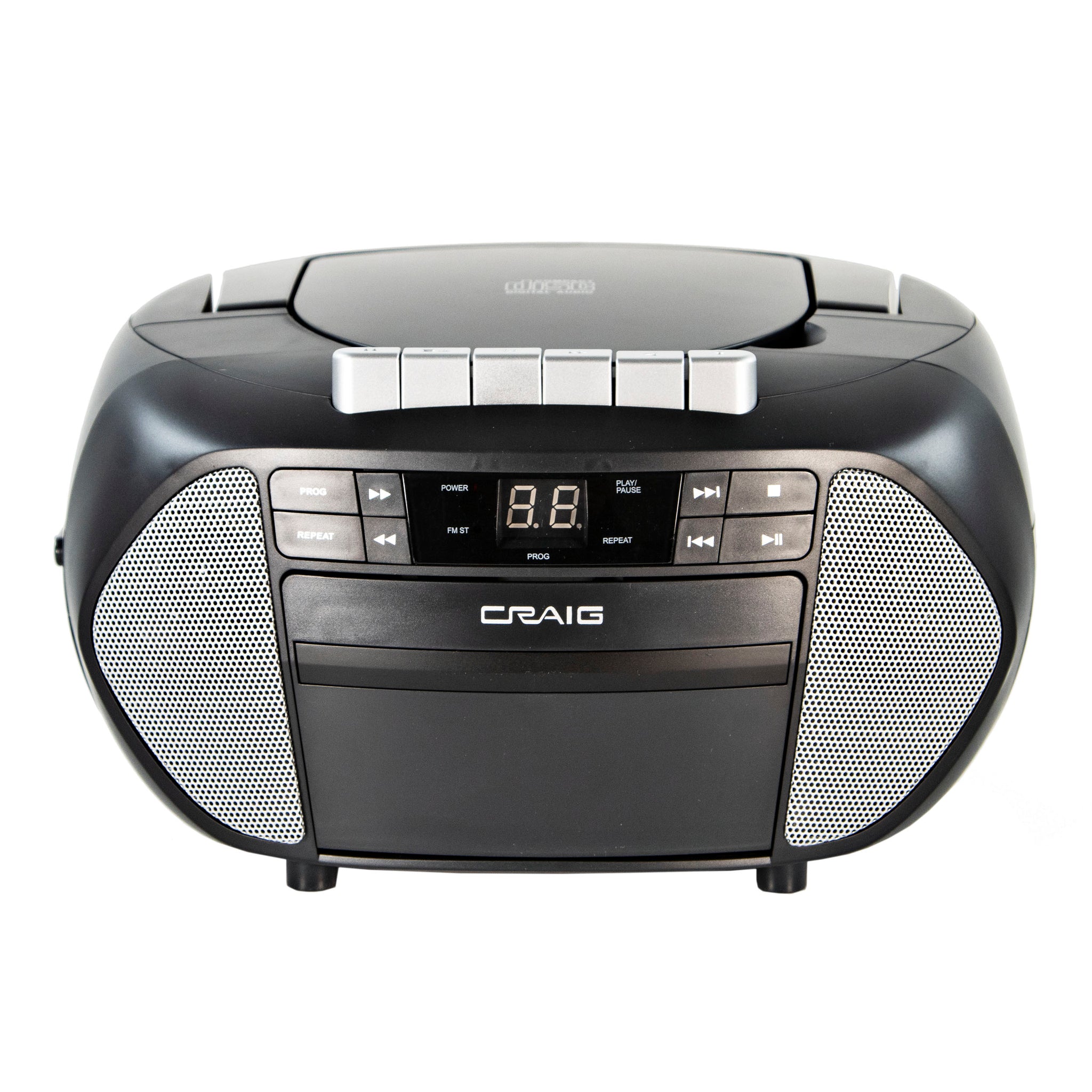 AudioStar Boombox AM/FM Radio, CD, MP3, and Cassette Player with