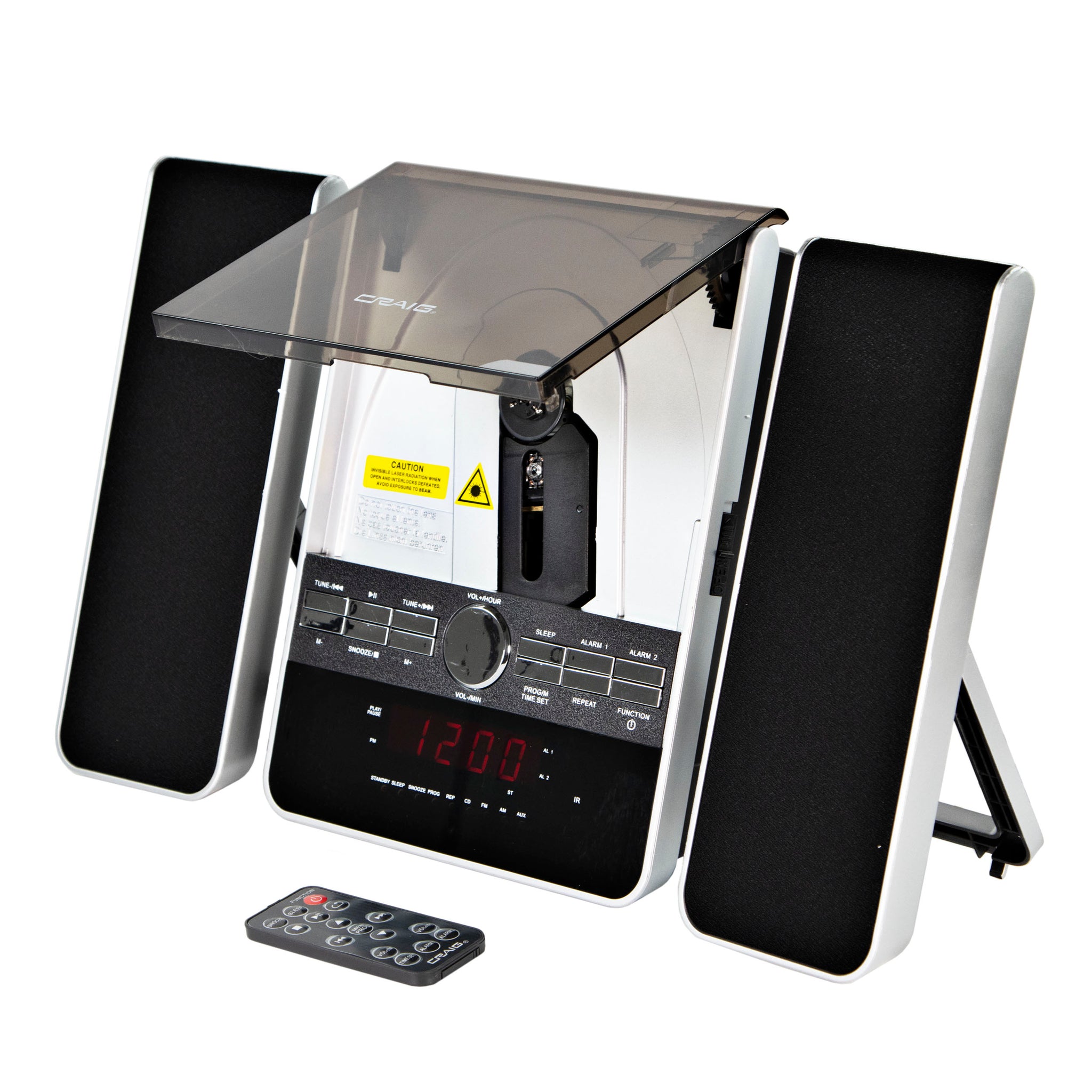 Craig CM427 3-Piece Vertical CD Stereo Shelf System with AM/FM and