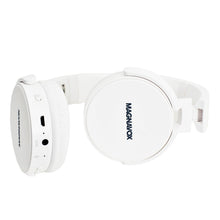 Load image into Gallery viewer, Magnavox MBH542-WH Bluetooth Wireless Foldable Stereo Headphones in White
