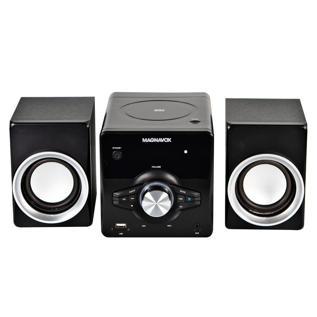 Magnavox MM442 Top Loading CD Shelf System with FM Radio, Bluetooth and Remote in Black