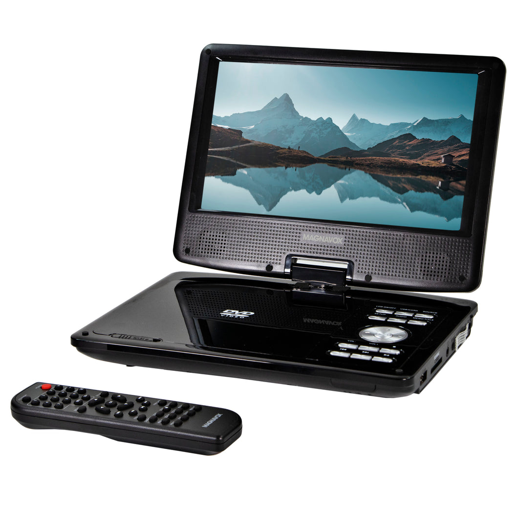 Magnavox MTFT713-BK Portable 9 Inch TFT Swivel Screen DVD/CD Player in Black