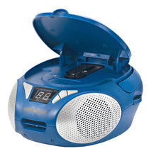 Load image into Gallery viewer, Magnavox MD6924-BL Portable Top Loading CD Boombox with AM/FM Radio in Blue

