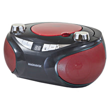Load image into Gallery viewer, Magnavox MD6949 Portable CD Boombox with AM/FM Radio and Bluetooth in Red and Black
