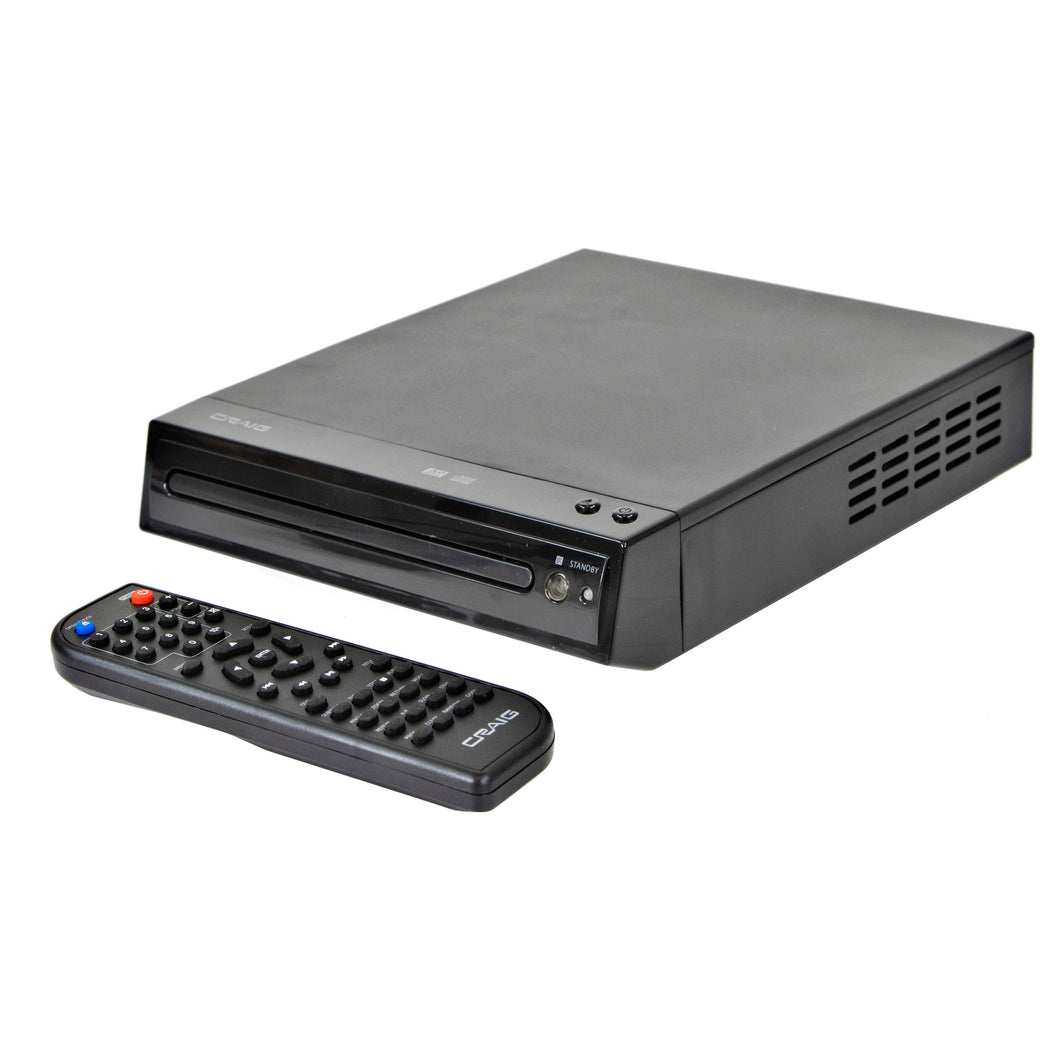 Craig CVD516 Compact DVD Player with Remote in Black