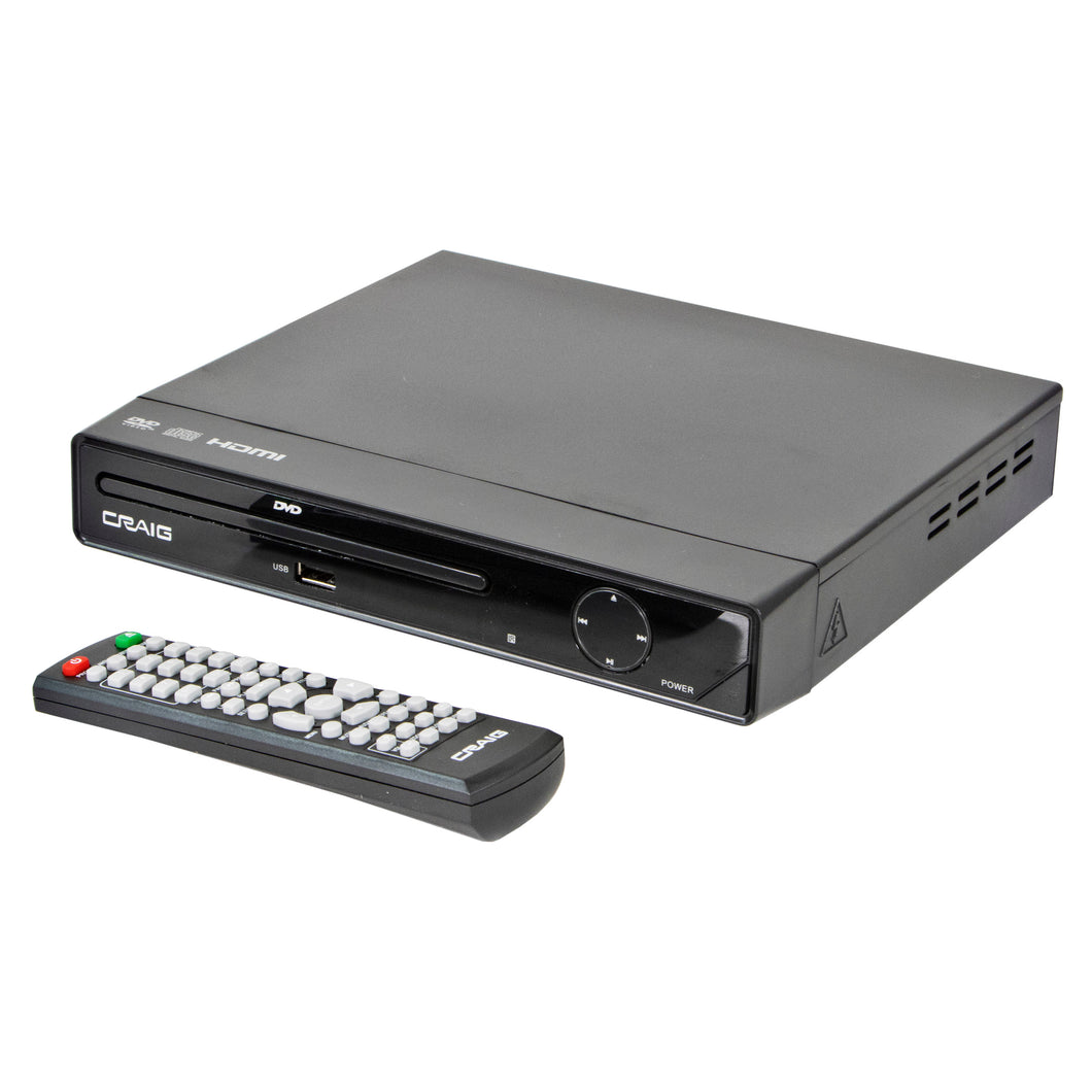 Craig CVD514 Compact HDMI DVD Player with Remote in Black