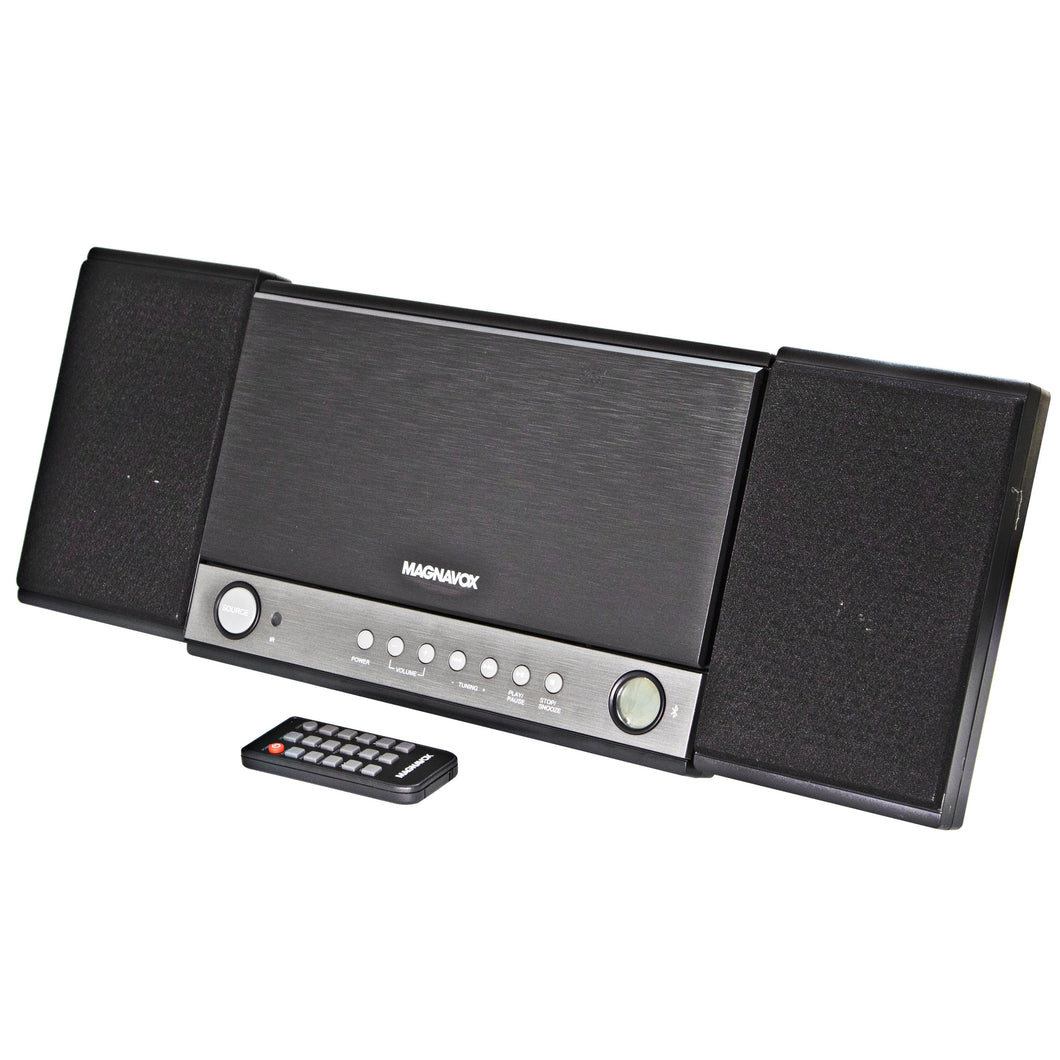 Magnavox MM444BT 3-Piece CD Shelf System with FM Radio and Bluetooth in Grey