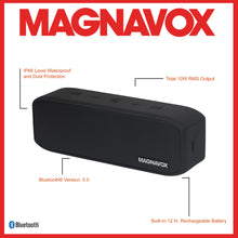 Load image into Gallery viewer, Magnavox MMA3928 Waterproof Portable Bluetooth Speaker in Black
