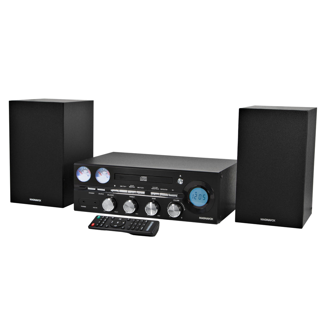 Magnavox MM451 CD Shelf System with FM Radio, Bluetooth and Remote in Black